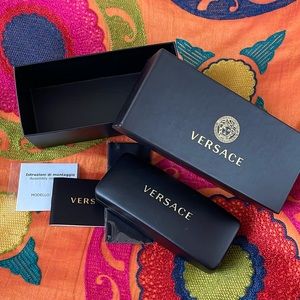 Versace eye glasses case and box